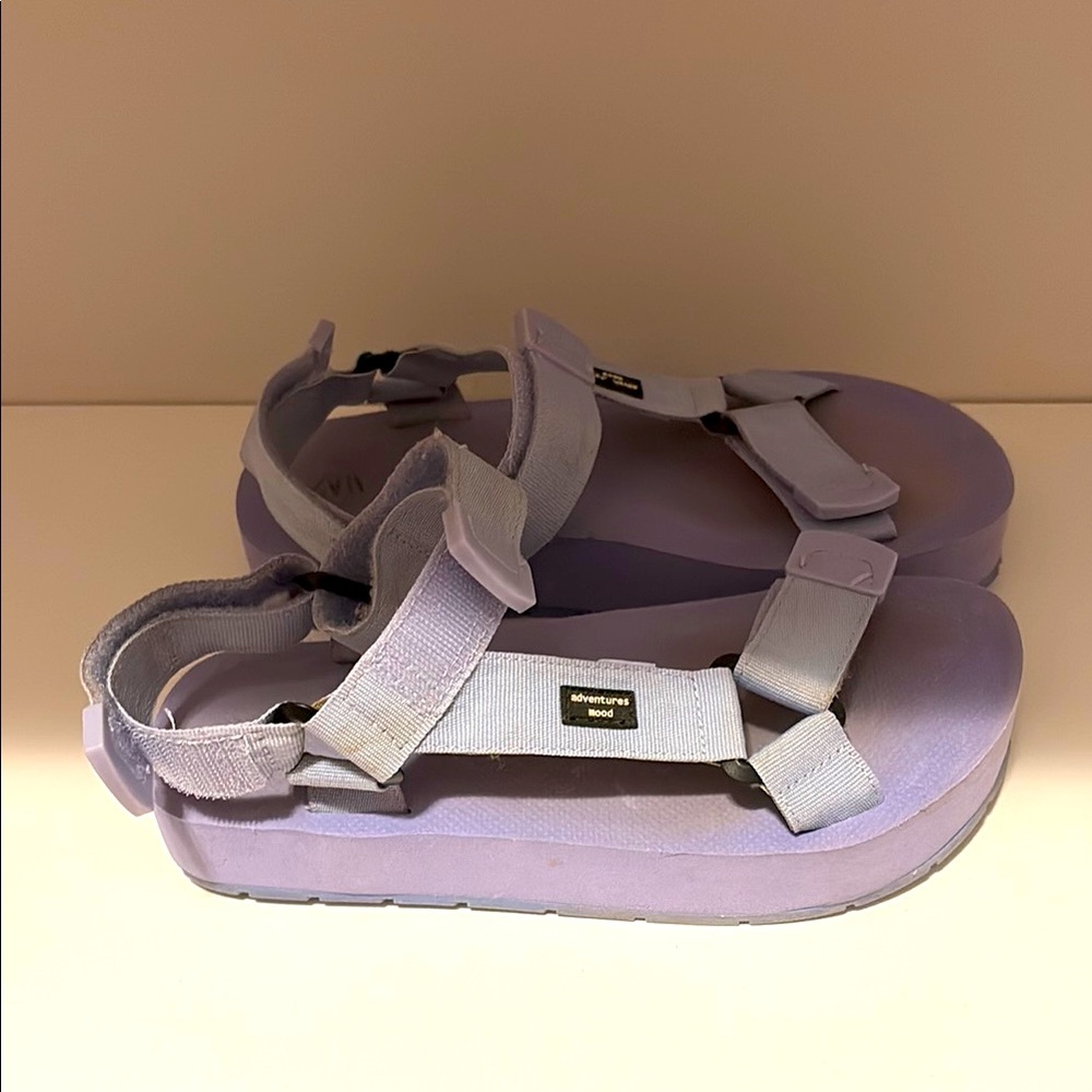Zara Girls Purple Platform Adventure Sandals